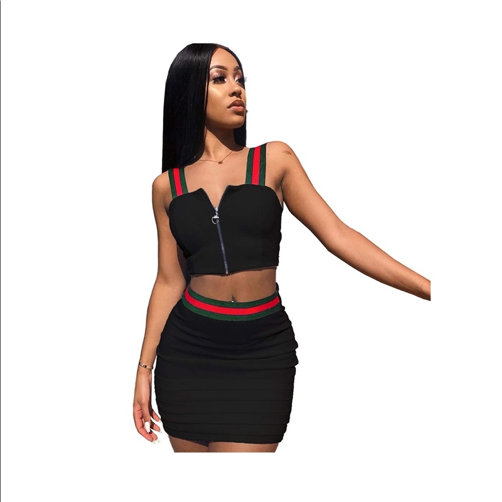 Striped two piece set